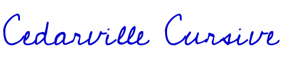 Cedarville Cursive font